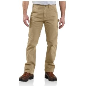 CARHARTT WASHED TWILL RELAXED FIT UTILITY WORK PANTS CARPENTER KHAKI 36 X 32